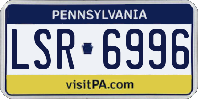 PA license plate LSR6996