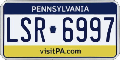 PA license plate LSR6997