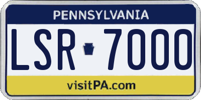 PA license plate LSR7000