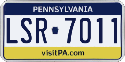 PA license plate LSR7011