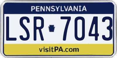 PA license plate LSR7043