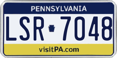 PA license plate LSR7048