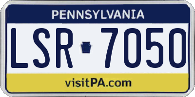 PA license plate LSR7050