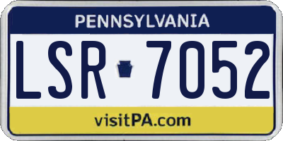 PA license plate LSR7052