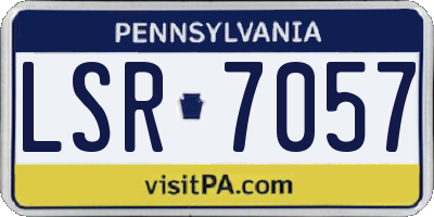 PA license plate LSR7057