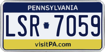PA license plate LSR7059