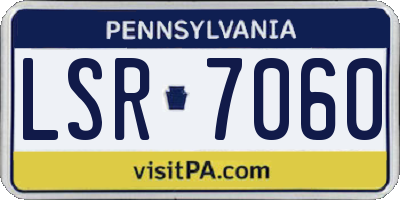 PA license plate LSR7060