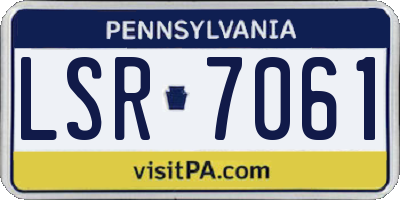 PA license plate LSR7061