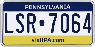 PA license plate LSR7064
