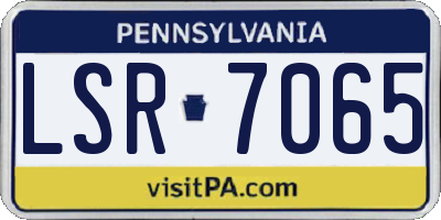 PA license plate LSR7065
