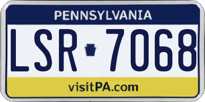 PA license plate LSR7068
