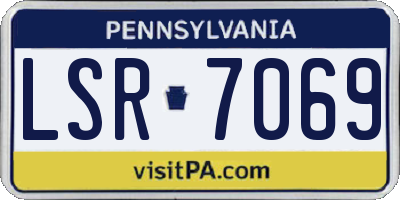 PA license plate LSR7069