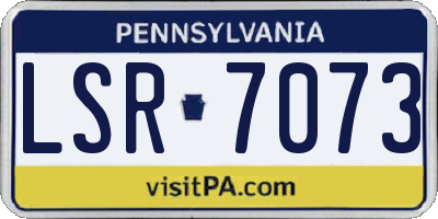 PA license plate LSR7073