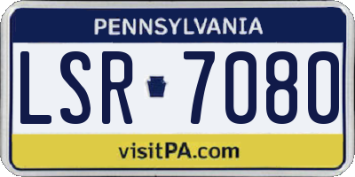 PA license plate LSR7080