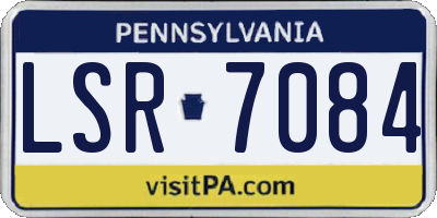 PA license plate LSR7084