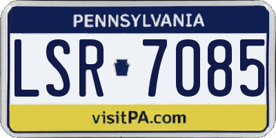 PA license plate LSR7085