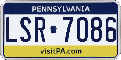 PA license plate LSR7086