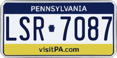PA license plate LSR7087
