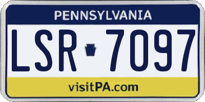 PA license plate LSR7097