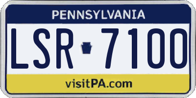 PA license plate LSR7100