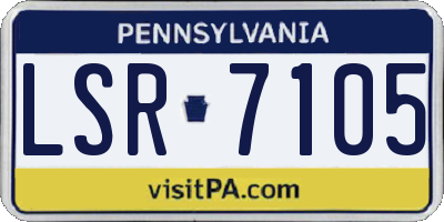 PA license plate LSR7105