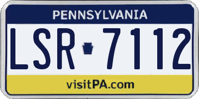 PA license plate LSR7112