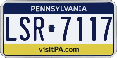 PA license plate LSR7117