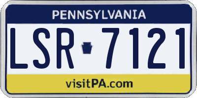 PA license plate LSR7121
