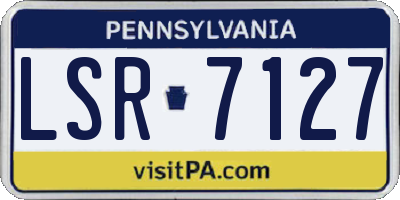 PA license plate LSR7127