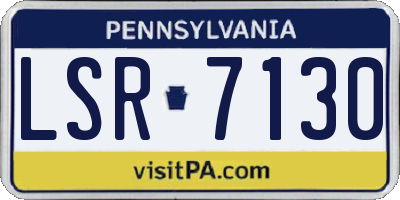 PA license plate LSR7130