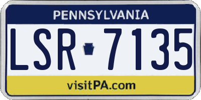 PA license plate LSR7135