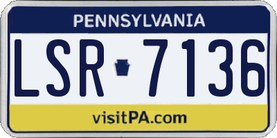 PA license plate LSR7136