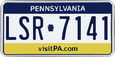 PA license plate LSR7141