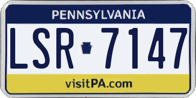 PA license plate LSR7147