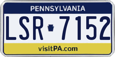PA license plate LSR7152