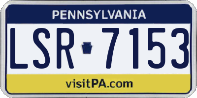 PA license plate LSR7153