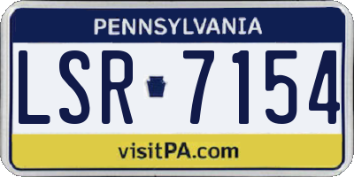 PA license plate LSR7154
