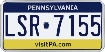 PA license plate LSR7155