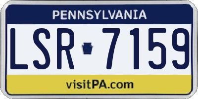 PA license plate LSR7159