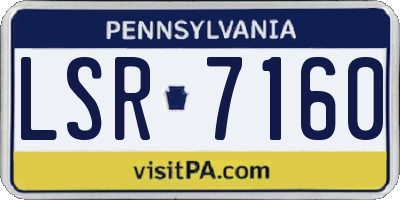 PA license plate LSR7160