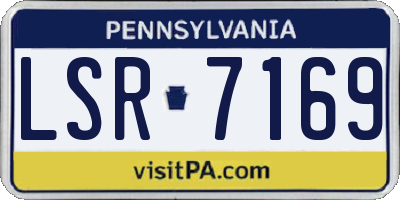 PA license plate LSR7169