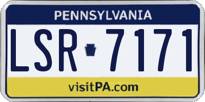 PA license plate LSR7171