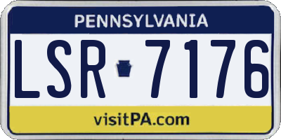 PA license plate LSR7176