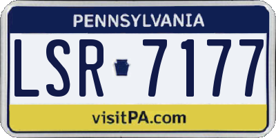 PA license plate LSR7177