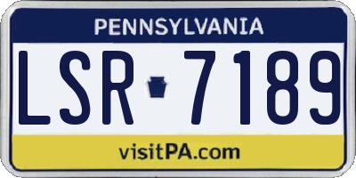 PA license plate LSR7189
