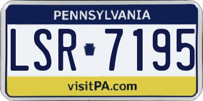 PA license plate LSR7195