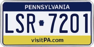 PA license plate LSR7201