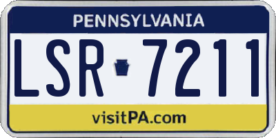 PA license plate LSR7211