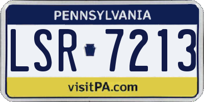 PA license plate LSR7213