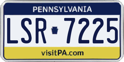 PA license plate LSR7225